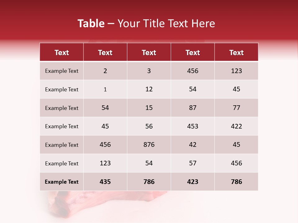 Chop Fillet White PowerPoint Template