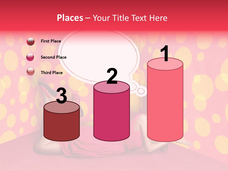 Blonde In Pink PowerPoint Template