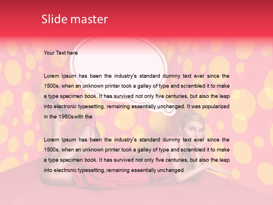 Blonde In Pink PowerPoint Template