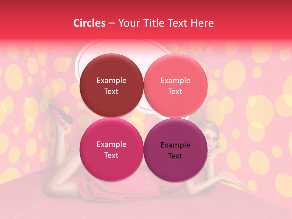 Blonde In Pink PowerPoint Template
