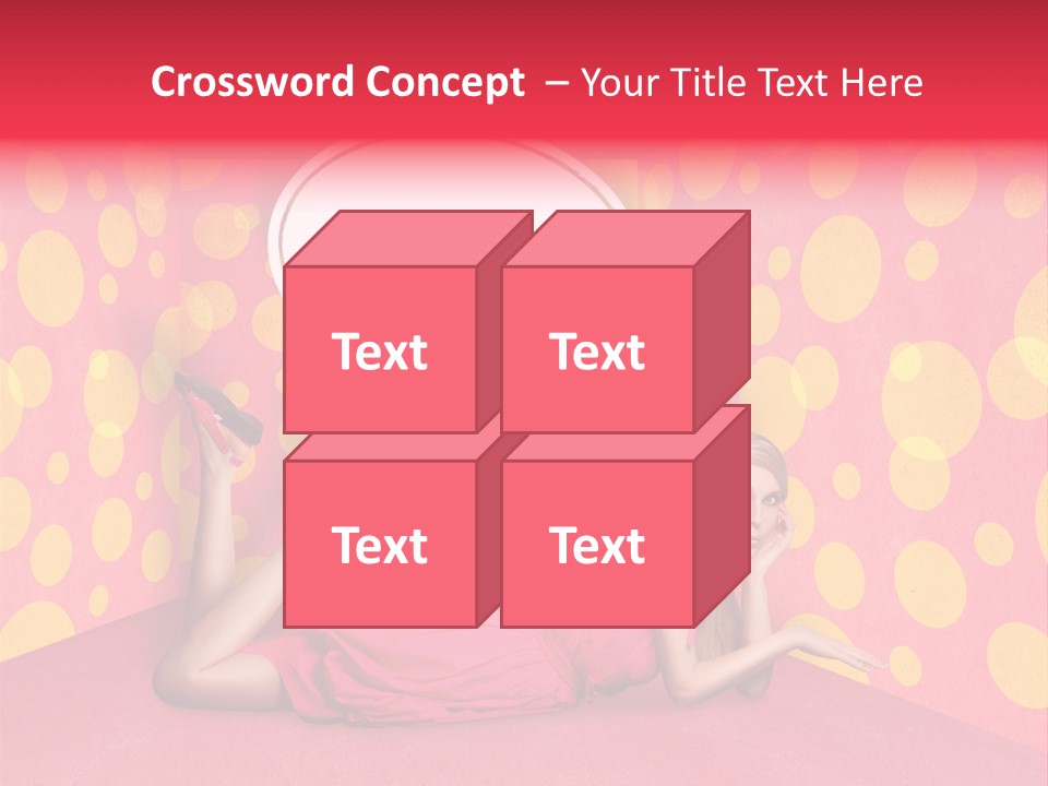 Blonde In Pink PowerPoint Template