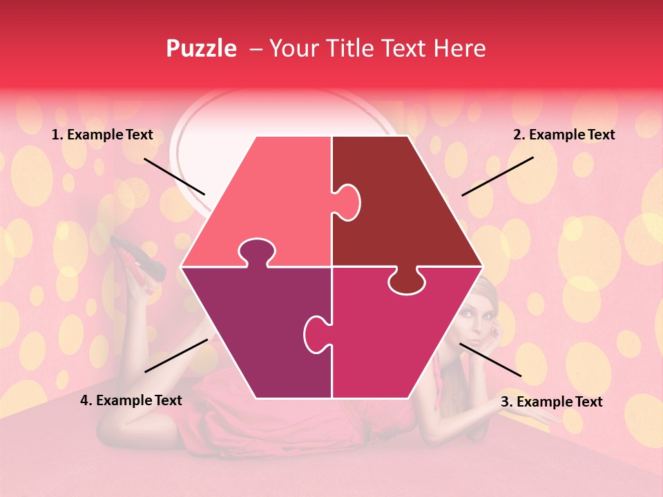 Blonde In Pink PowerPoint Template