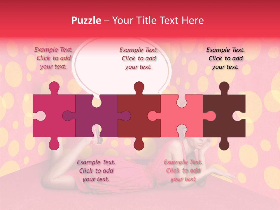 Blonde In Pink PowerPoint Template