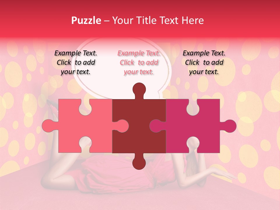 Blonde In Pink PowerPoint Template