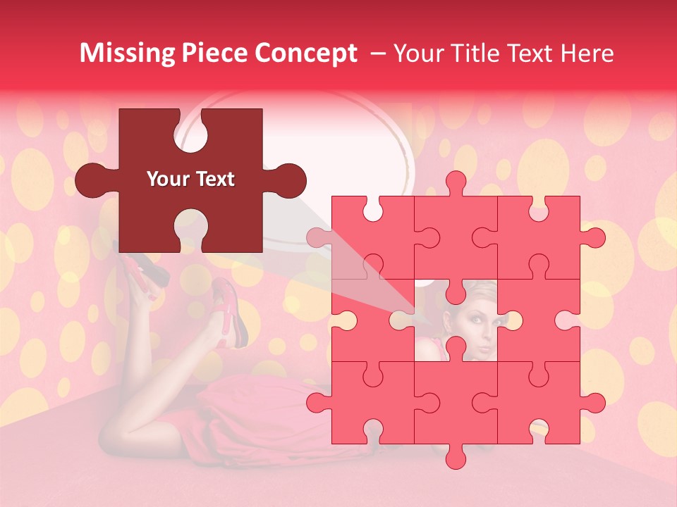 Blonde In Pink PowerPoint Template