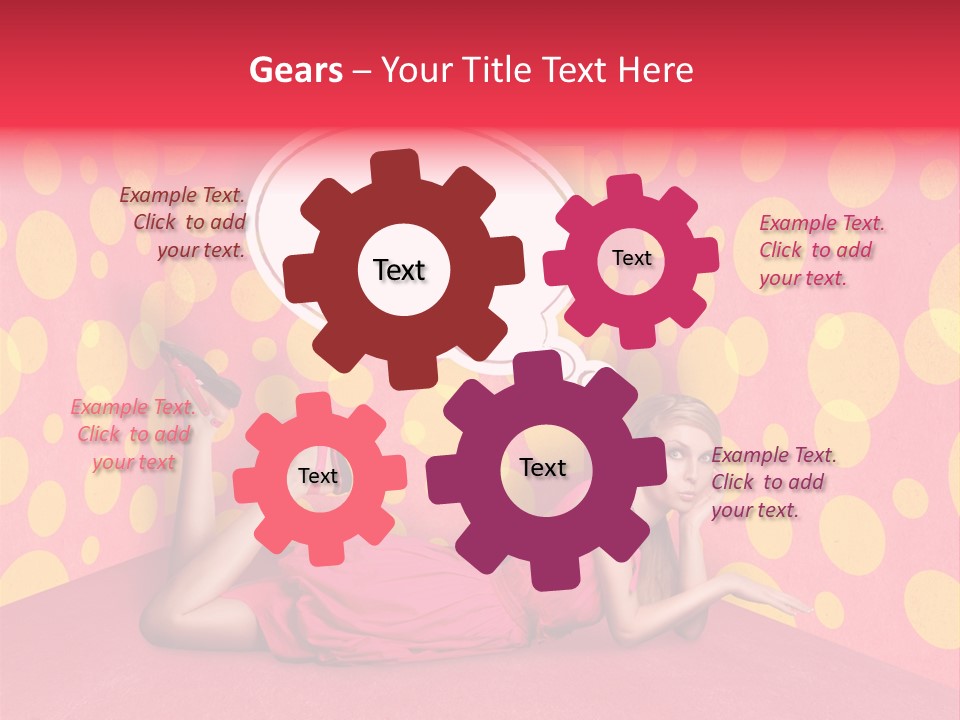 Blonde In Pink PowerPoint Template