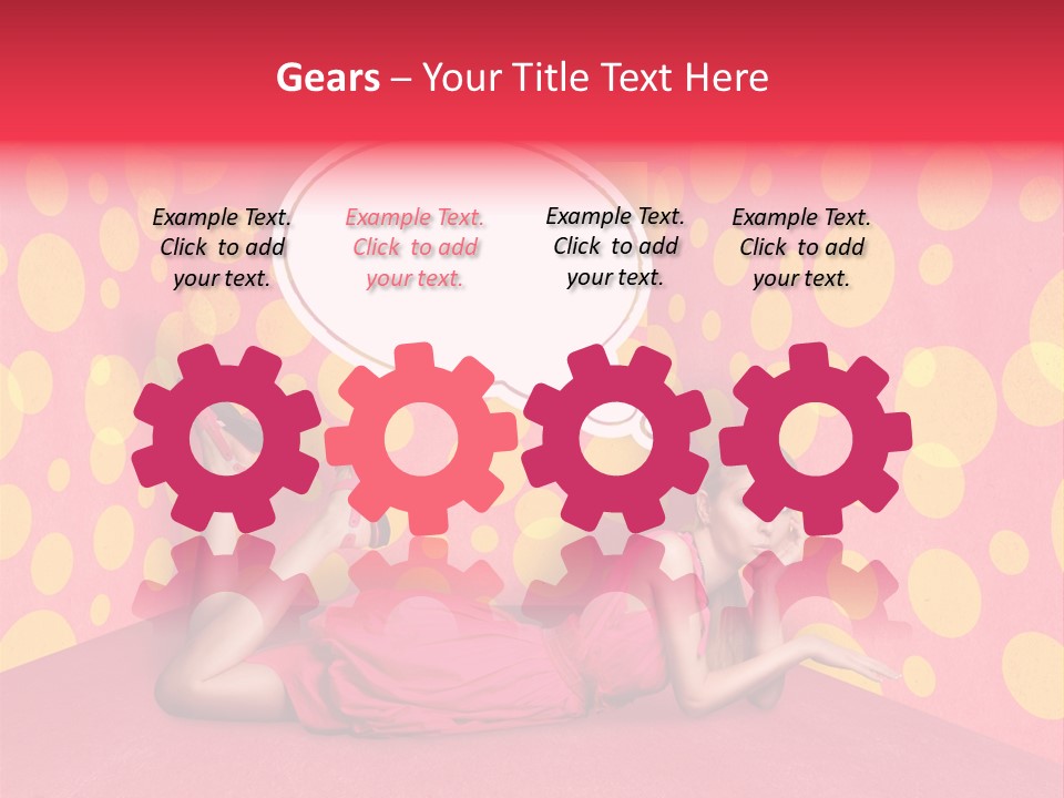 Blonde In Pink PowerPoint Template