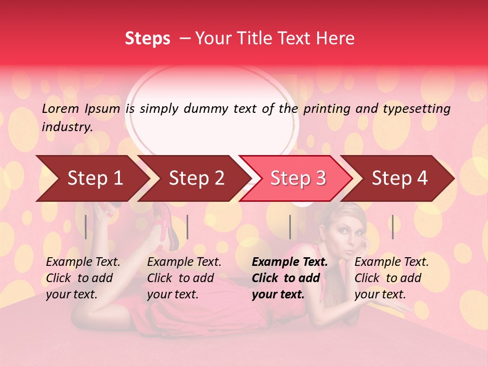 Blonde In Pink PowerPoint Template