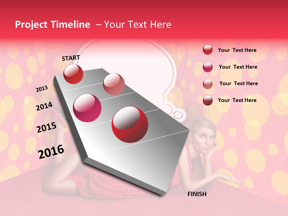 Blonde In Pink PowerPoint Template