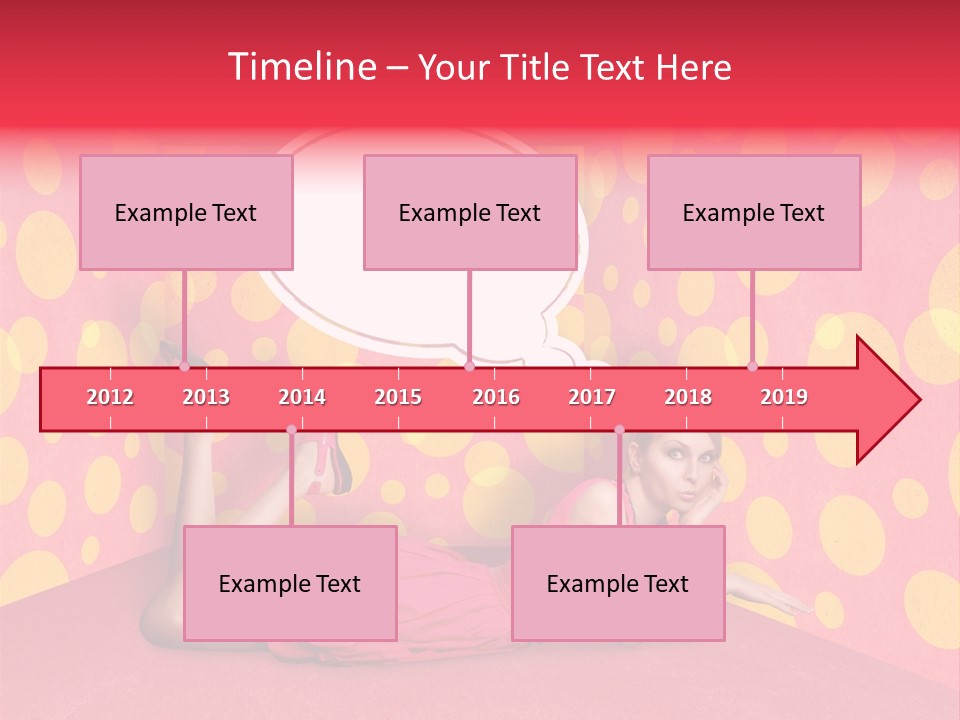 Blonde In Pink PowerPoint Template