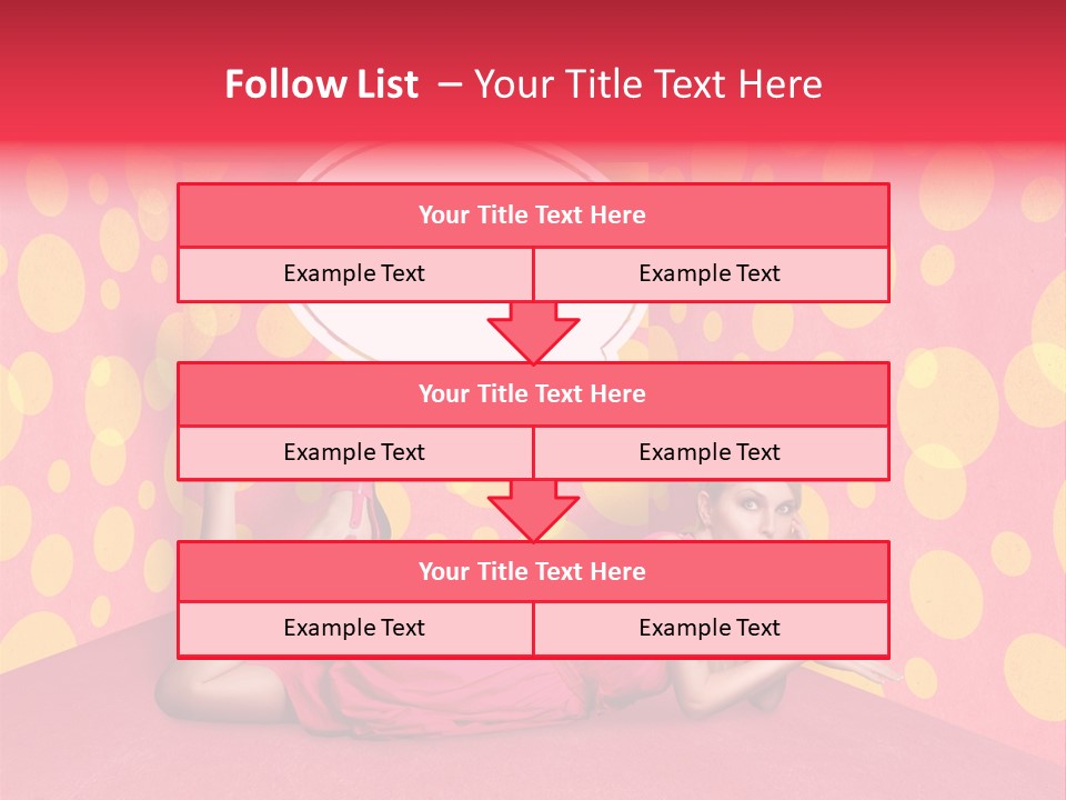 Blonde In Pink PowerPoint Template