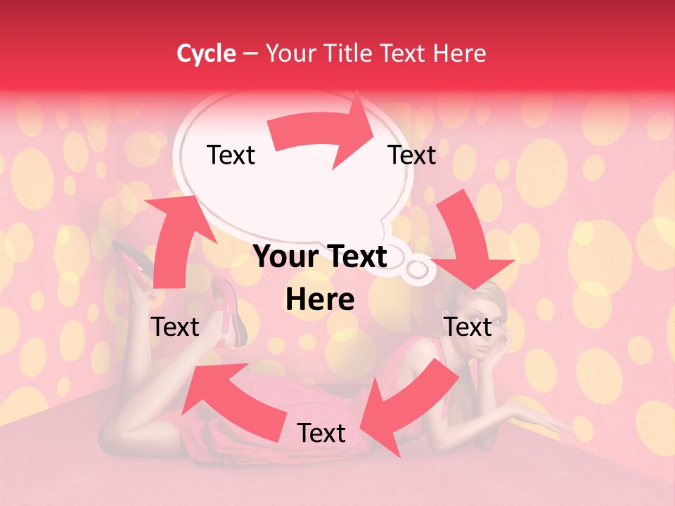 Blonde In Pink PowerPoint Template