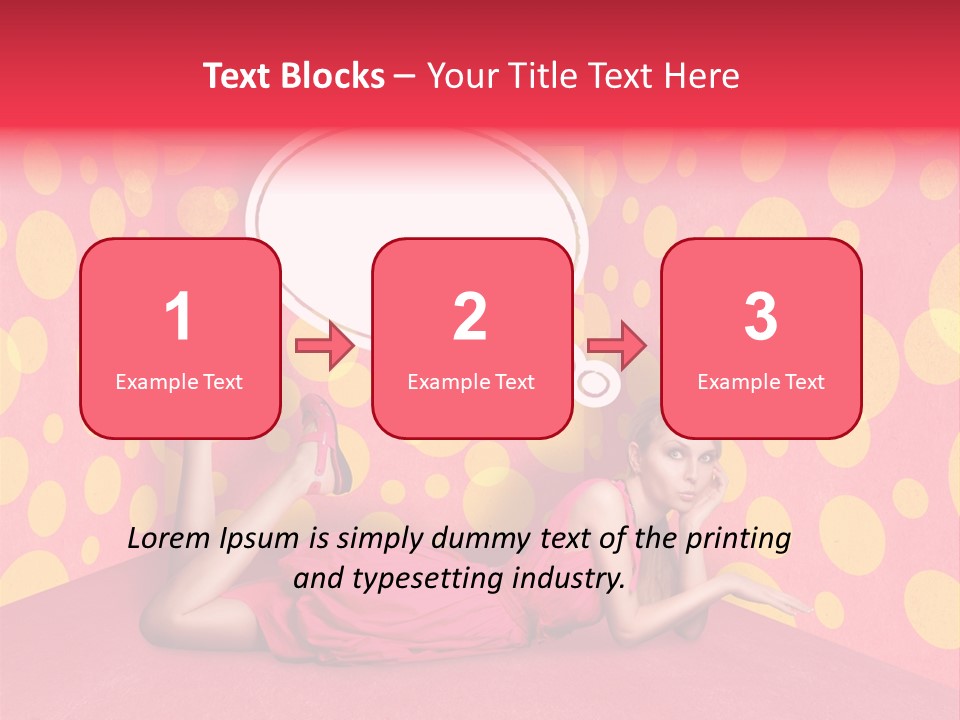 Blonde In Pink PowerPoint Template