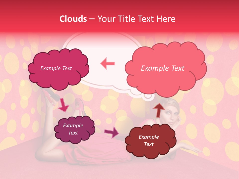 Blonde In Pink PowerPoint Template