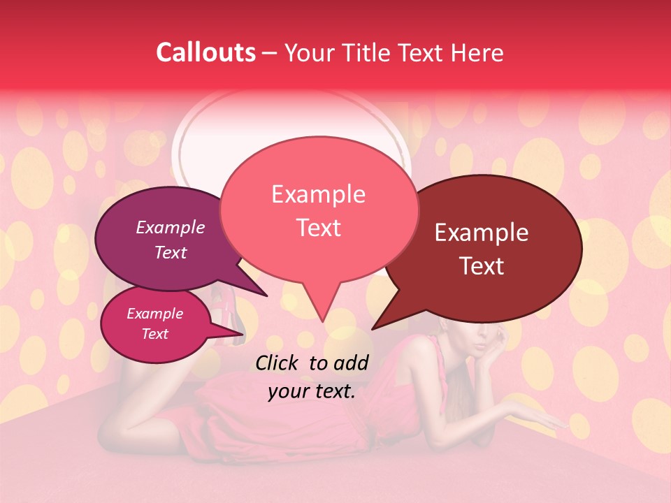 Blonde In Pink PowerPoint Template