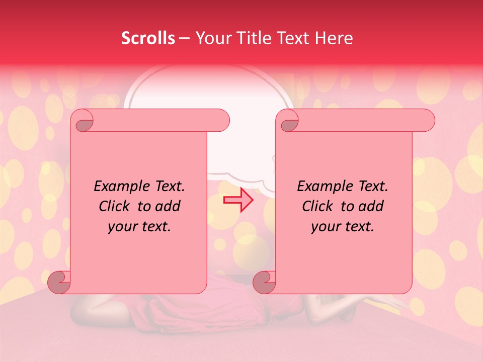 Blonde In Pink PowerPoint Template