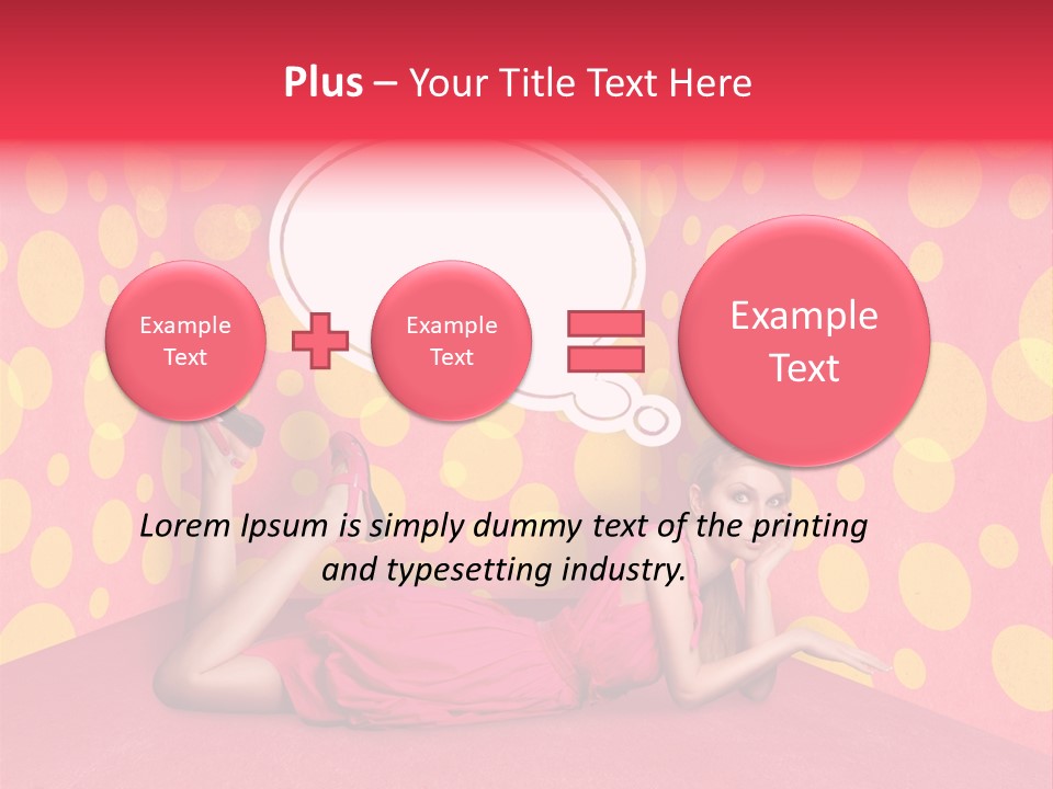 Blonde In Pink PowerPoint Template