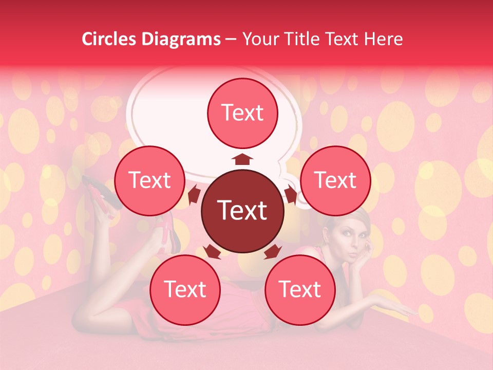 Blonde In Pink PowerPoint Template