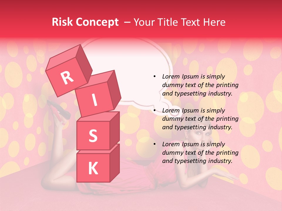 Blonde In Pink PowerPoint Template