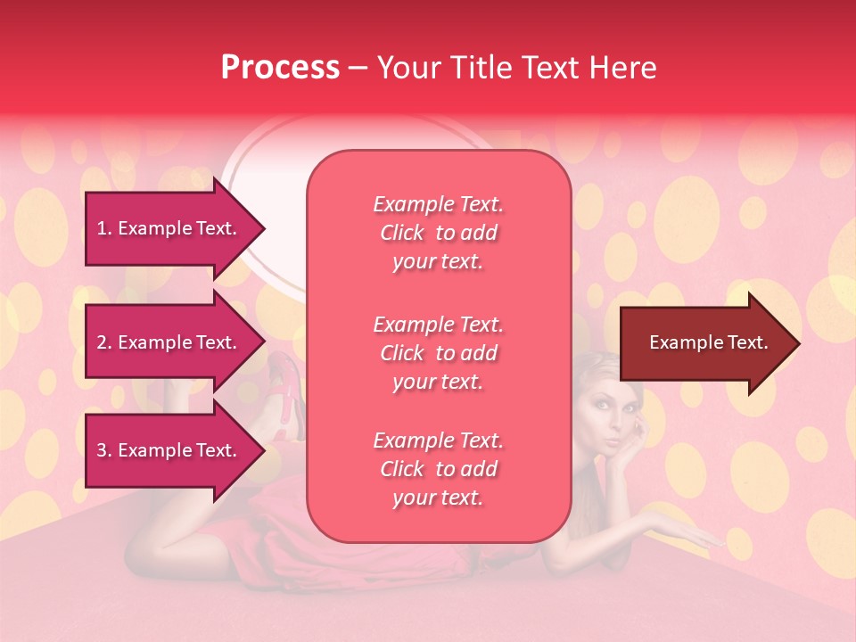 Blonde In Pink PowerPoint Template