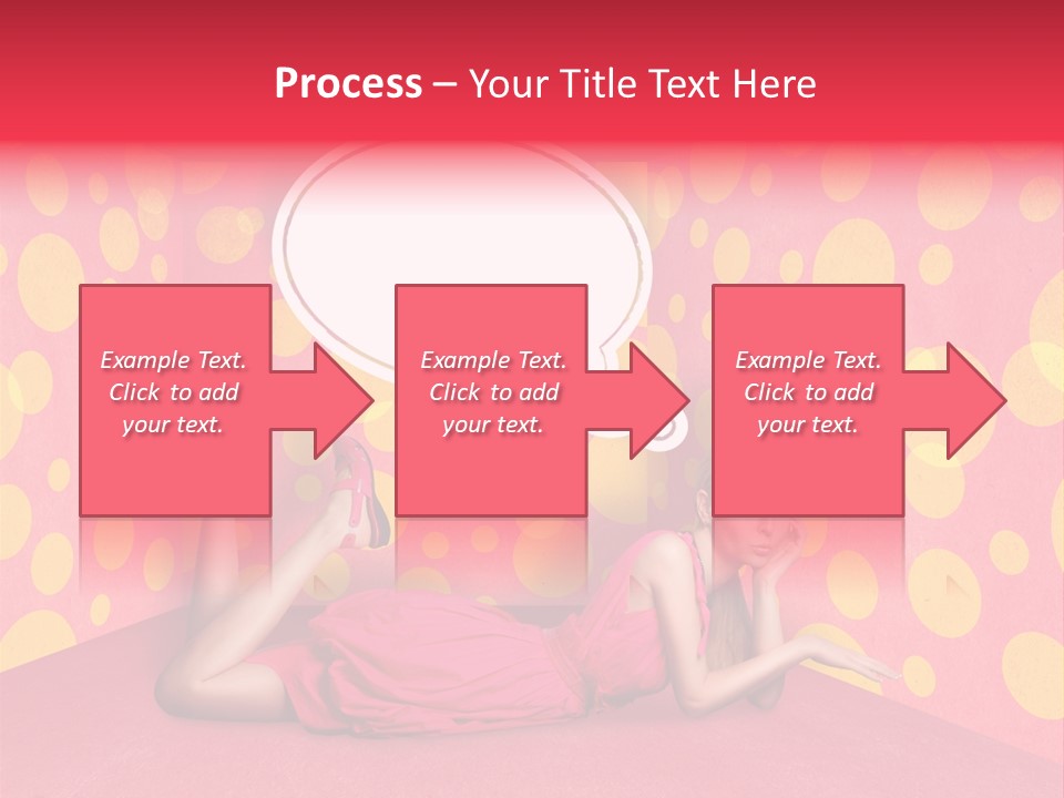Blonde In Pink PowerPoint Template