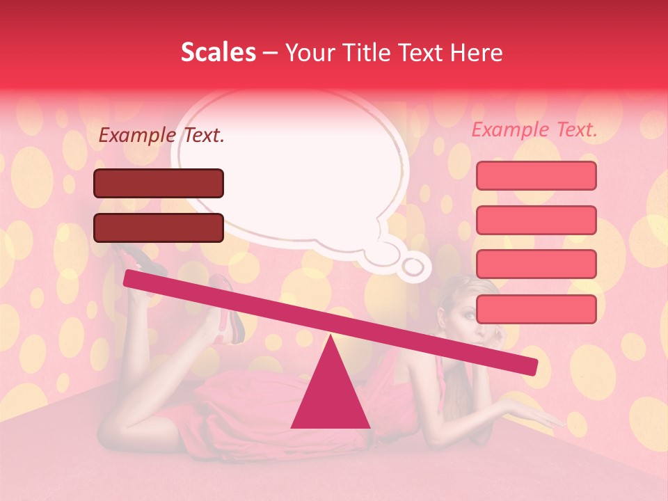 Blonde In Pink PowerPoint Template