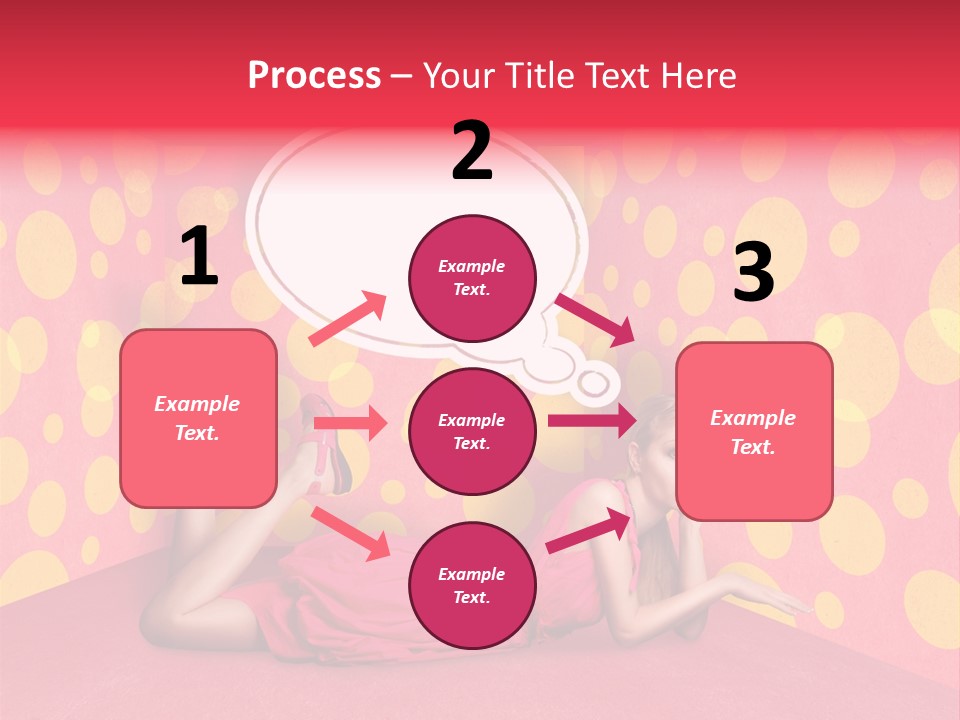 Blonde In Pink PowerPoint Template