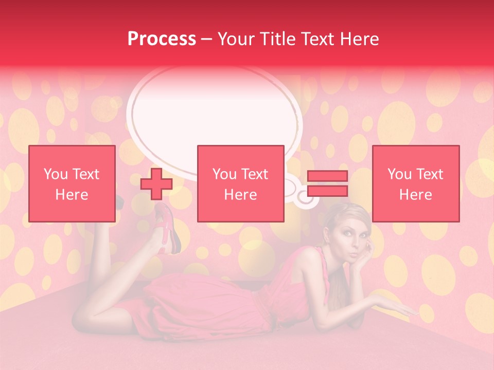Blonde In Pink PowerPoint Template