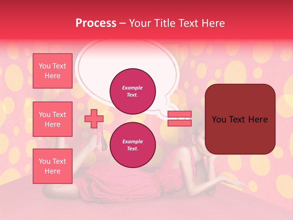 Blonde In Pink PowerPoint Template