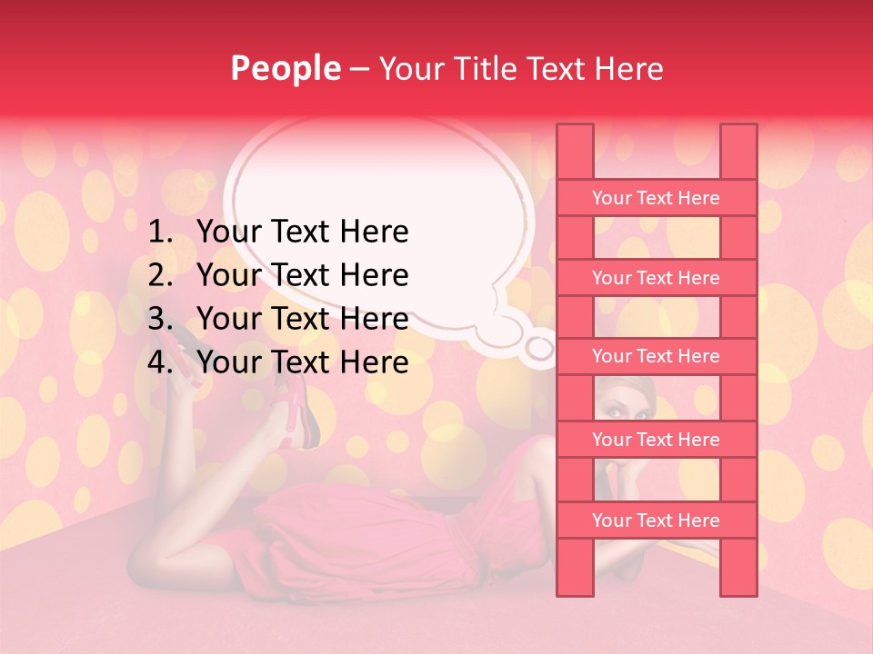 Blonde In Pink PowerPoint Template
