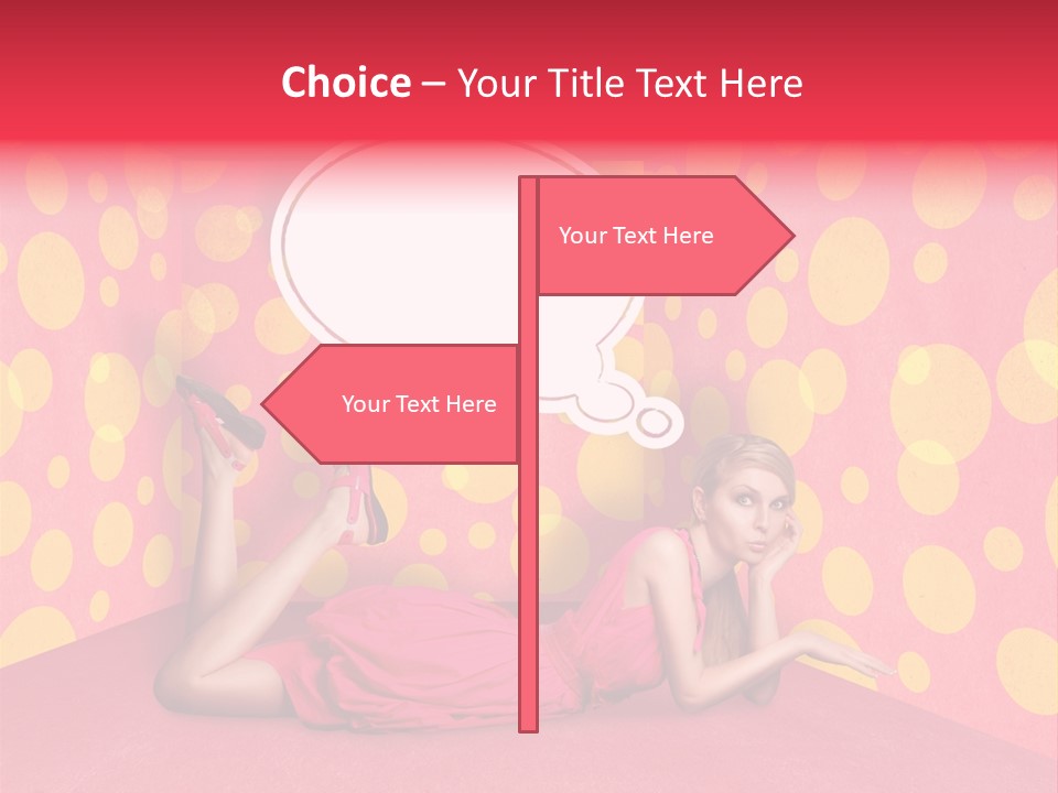 Blonde In Pink PowerPoint Template