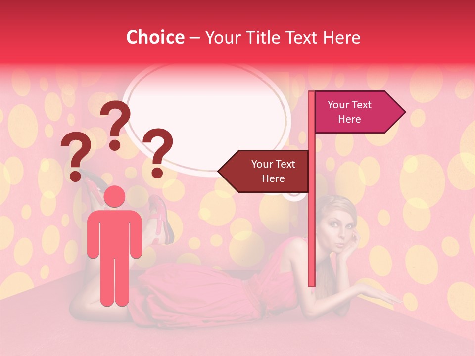 Blonde In Pink PowerPoint Template