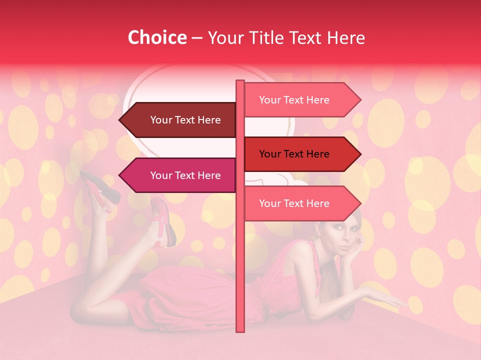 Blonde In Pink PowerPoint Template