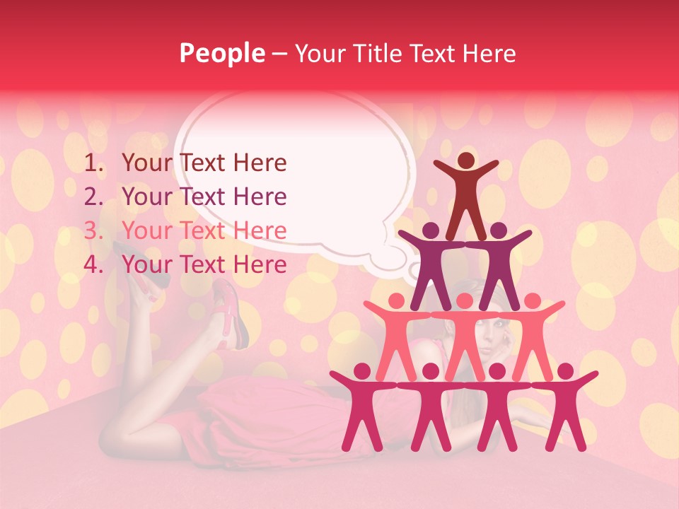 Blonde In Pink PowerPoint Template