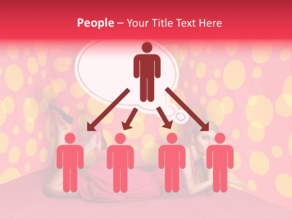 Blonde In Pink PowerPoint Template