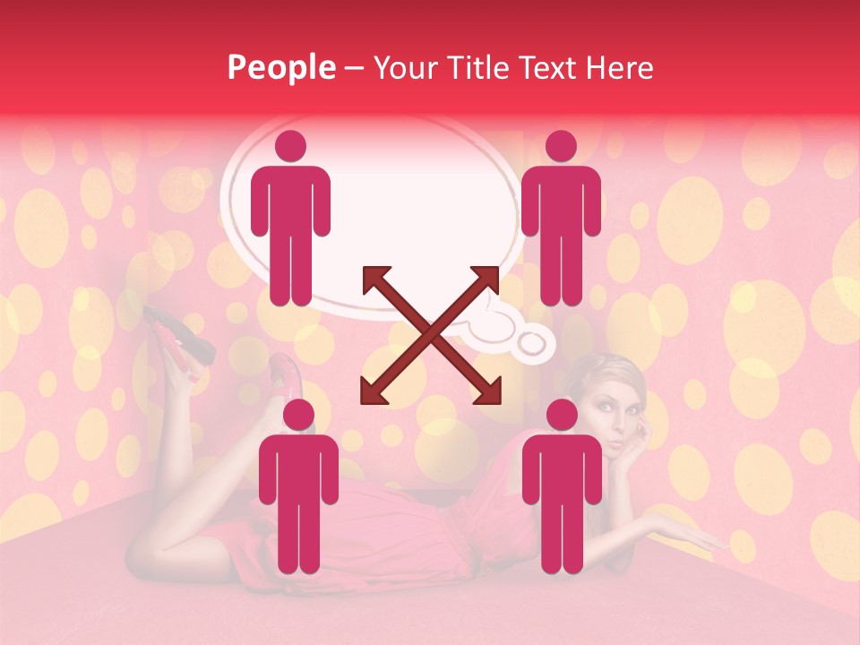 Blonde In Pink PowerPoint Template