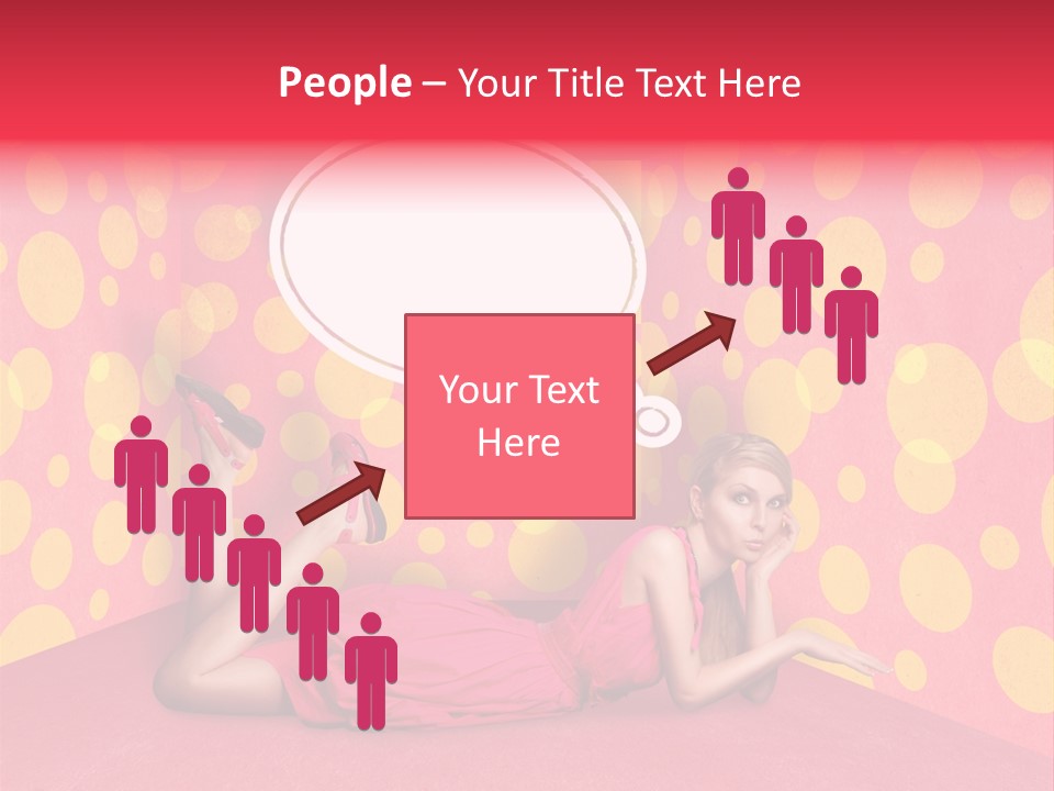 Blonde In Pink PowerPoint Template