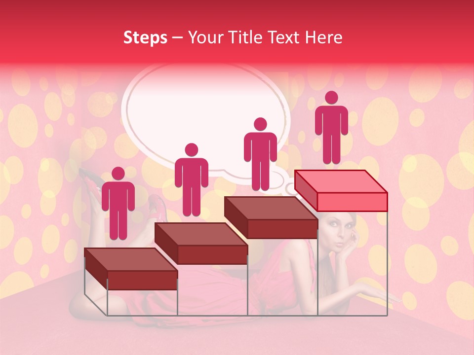 Blonde In Pink PowerPoint Template