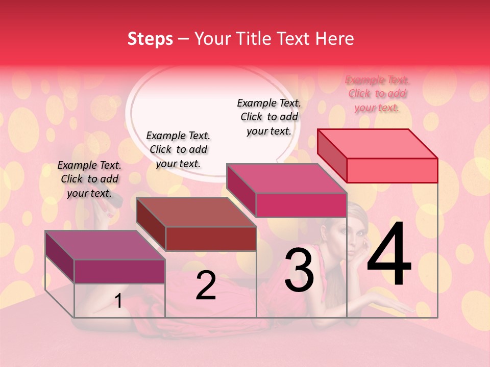 Blonde In Pink PowerPoint Template