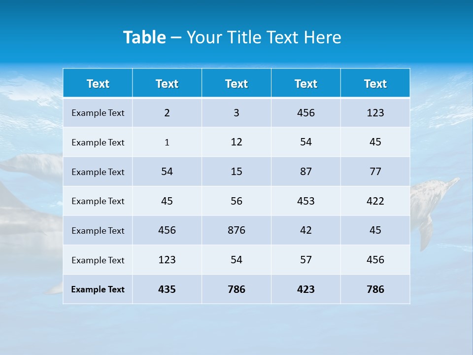 Dolphins Underwater PowerPoint Template