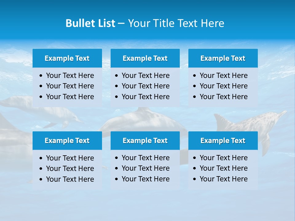 Dolphins Underwater PowerPoint Template