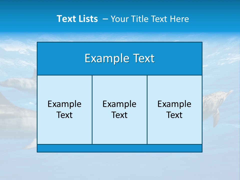 Dolphins Underwater PowerPoint Template