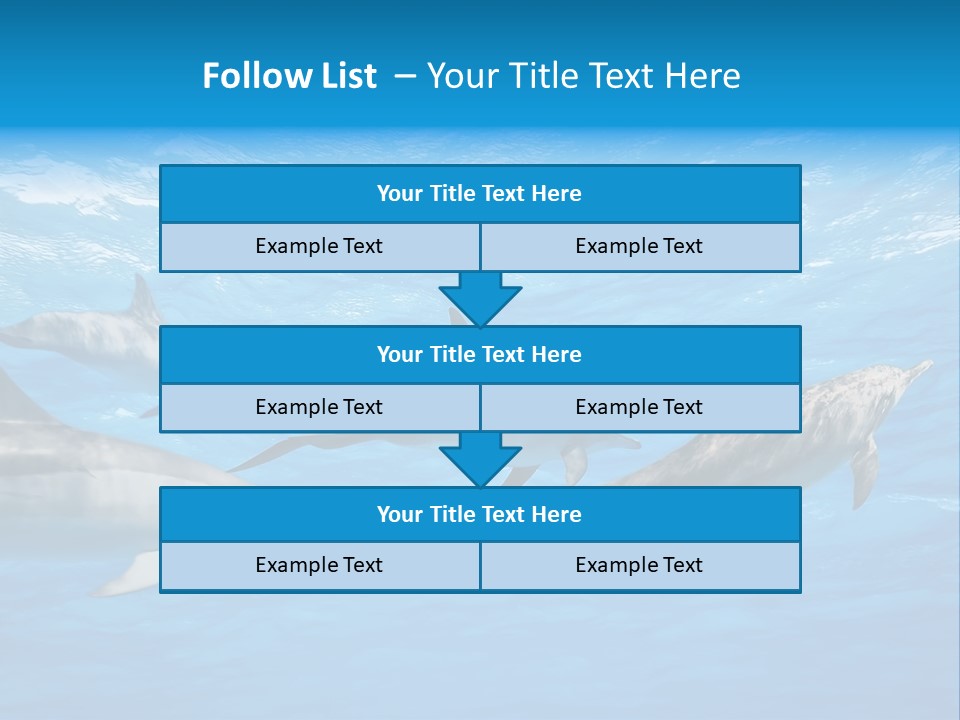 Dolphins Underwater PowerPoint Template