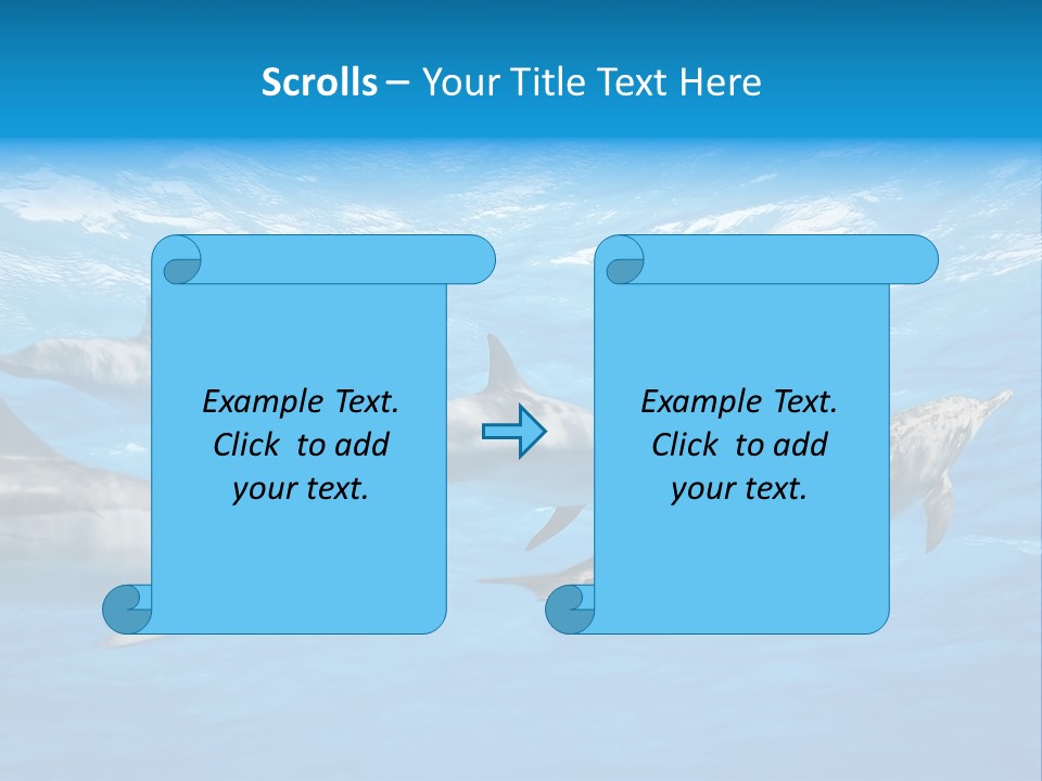 Dolphins Underwater PowerPoint Template