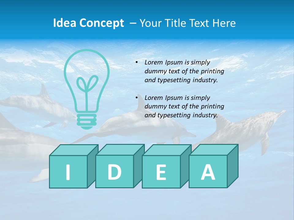 Dolphins Underwater PowerPoint Template