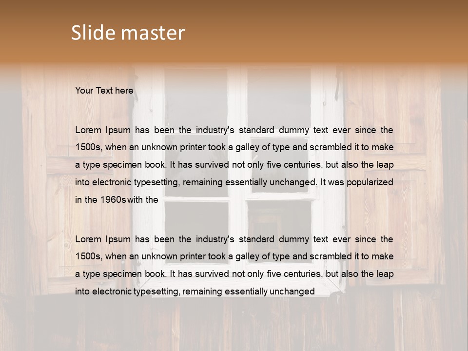 Old Wooden Window PowerPoint Template