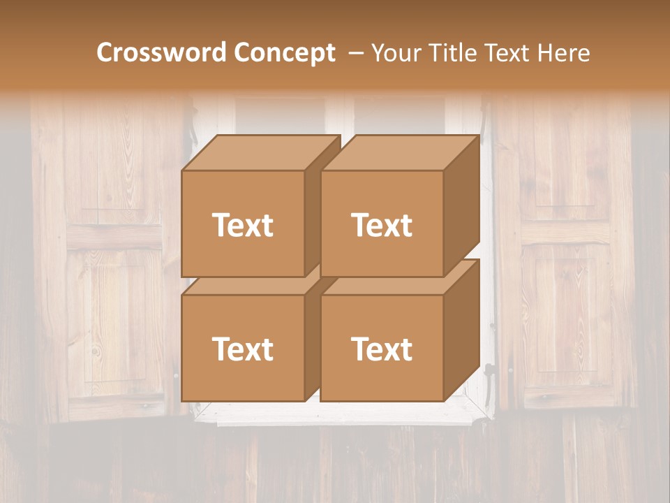 Old Wooden Window PowerPoint Template