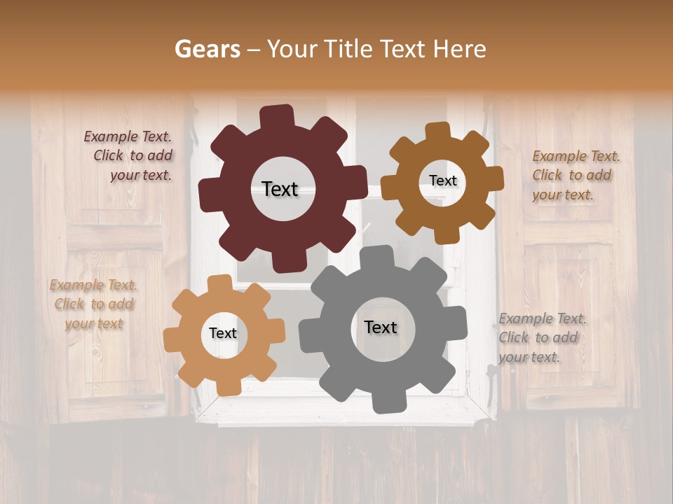 Old Wooden Window PowerPoint Template