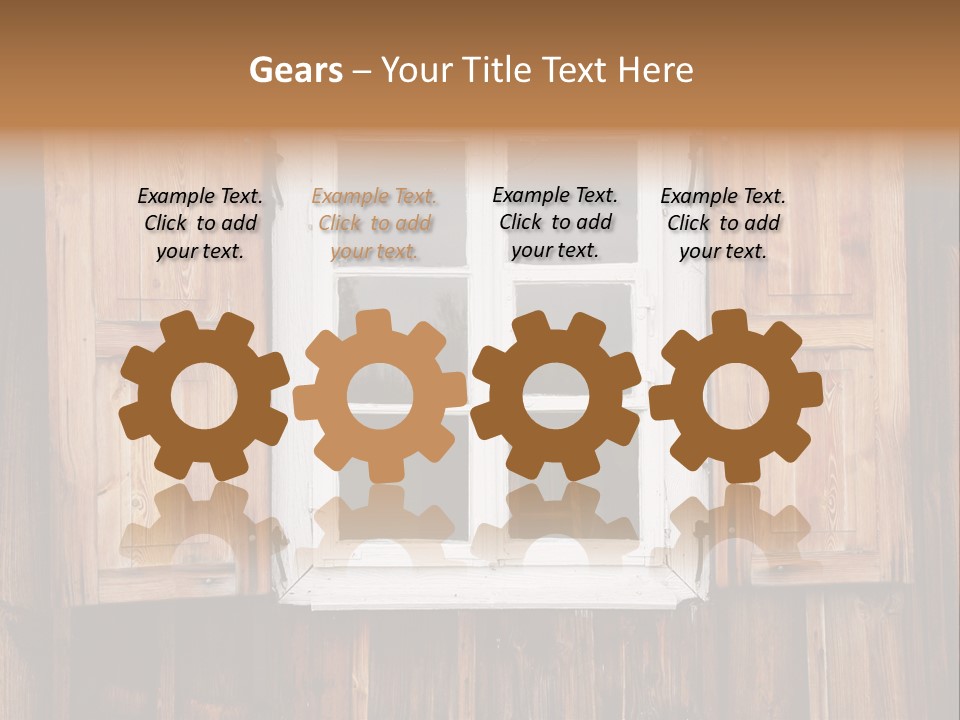 Old Wooden Window PowerPoint Template