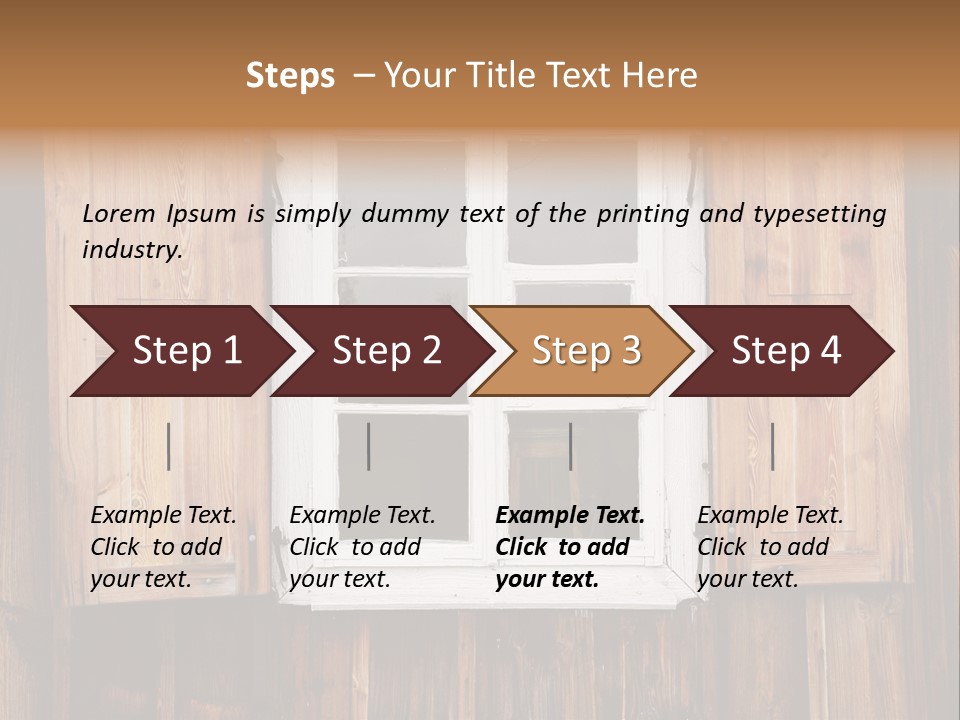 Old Wooden Window PowerPoint Template